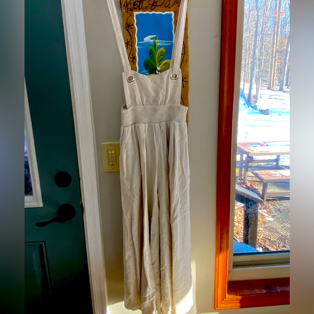 Very J underbust wide leg overalls